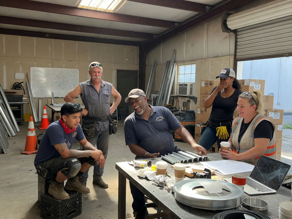The Peachway Gutters team at work in Atlanta