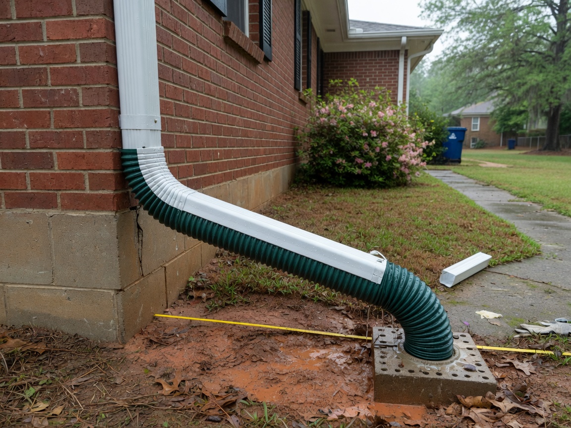 Gutter Downspout Extensions: Preventing Foundation Problems in Georgia