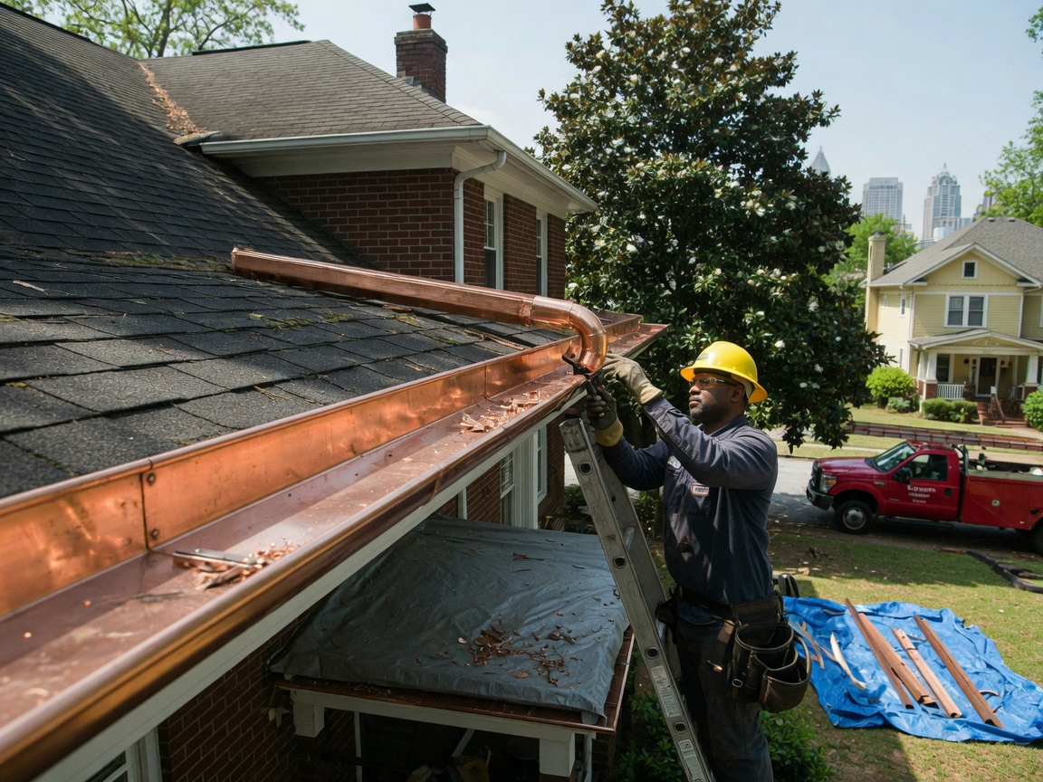 Copper Gutters in Atlanta